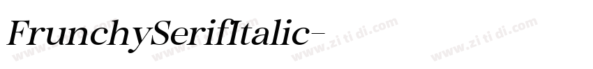 FrunchySerifItalic字体转换
