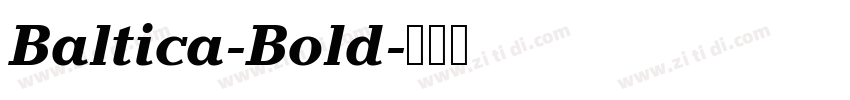 Baltica-Bold字体转换