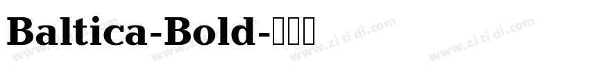 Baltica-Bold字体转换