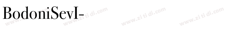 BodoniSevI字体转换