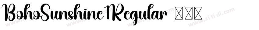 BohoSunshine1Regular字体转换