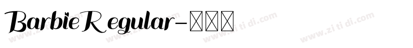 BarbieRegular字体转换
