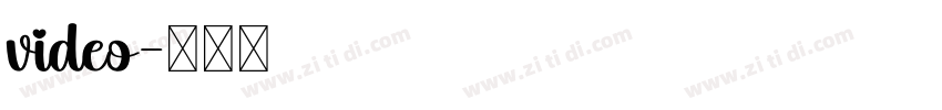 video字体转换