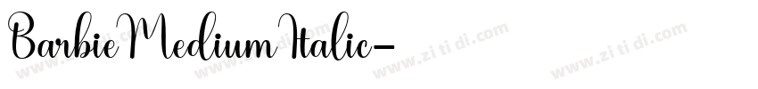 BarbieMediumItalic字体转换