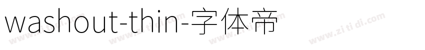 washout-thin字体转换