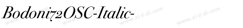 Bodoni72OSC-Italic字体转换