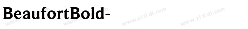 BeaufortBold字体转换