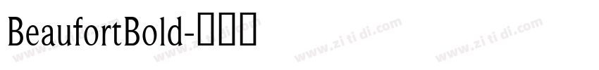 BeaufortBold字体转换