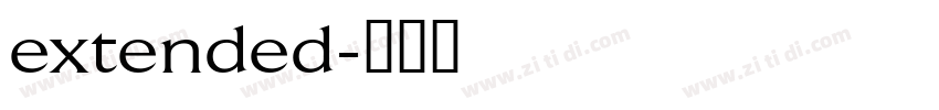 extended字体转换