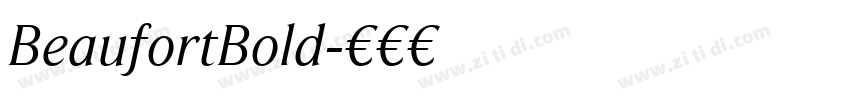 BeaufortBold字体转换