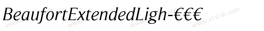 BeaufortExtendedLigh字体转换