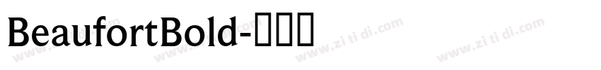 BeaufortBold字体转换