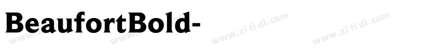 BeaufortBold字体转换