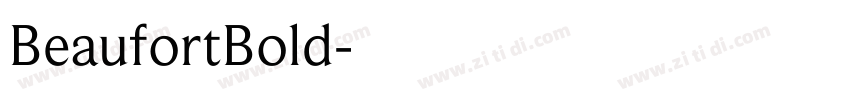 BeaufortBold字体转换