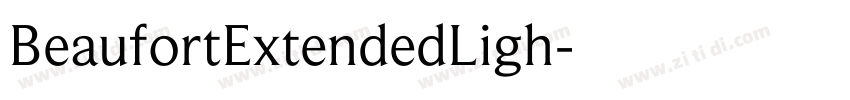 BeaufortExtendedLigh字体转换