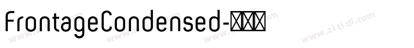 FrontageCondensed字体转换