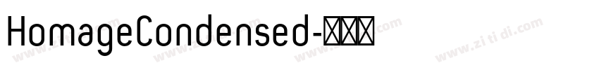 HomageCondensed字体转换