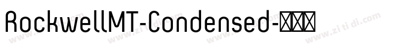 RockwellMT-Condensed字体转换