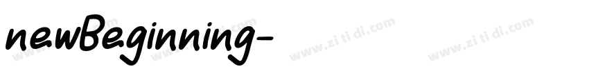 newBeginning字体转换
