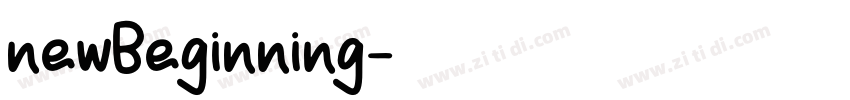 newBeginning字体转换