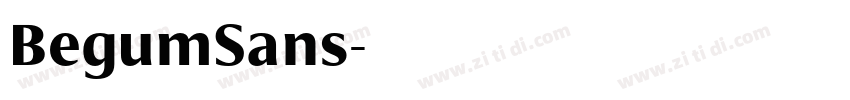 BegumSans字体转换