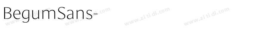 BegumSans字体转换