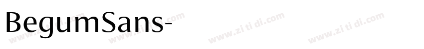 BegumSans字体转换