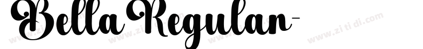 BellaRegular字体转换