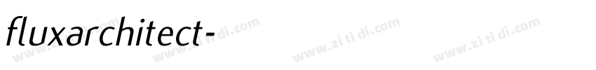 fluxarchitect字体转换