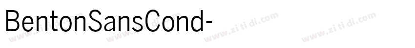 BentonSansCond字体转换
