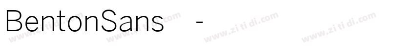 BentonSans字体字体转换