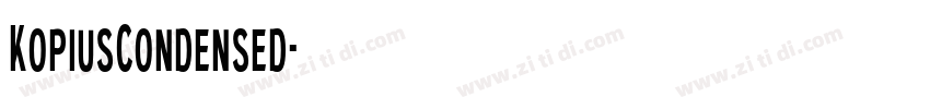 KopiusCondensed字体转换