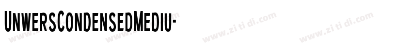 UnwersCondensedMediu字体转换