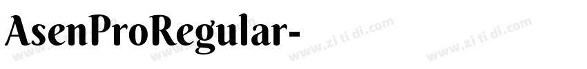 AsenProRegular字体转换