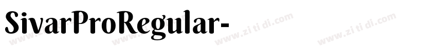 SivarProRegular字体转换