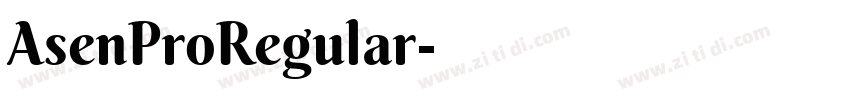 AsenProRegular字体转换