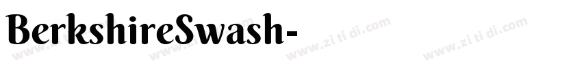 BerkshireSwash字体转换