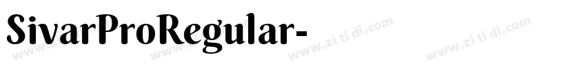 SivarProRegular字体转换