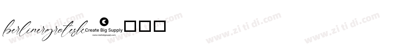 berlinergrotesk字体转换