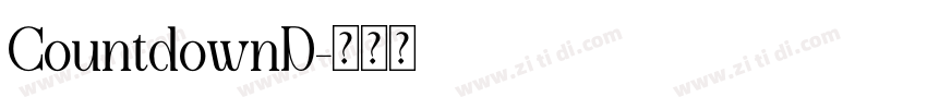 CountdownD字体转换