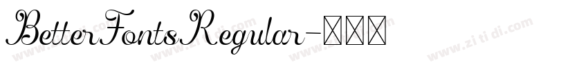 BetterFontsRegular字体转换