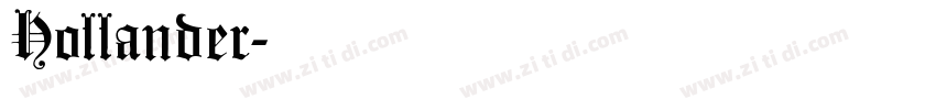 Hollander字体转换