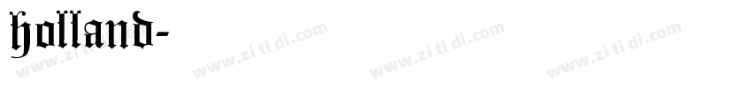 holland字体转换