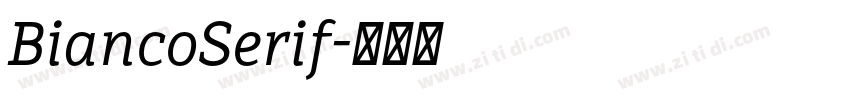 BiancoSerif字体转换
