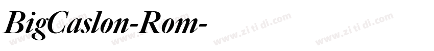 BigCaslon-Rom字体转换
