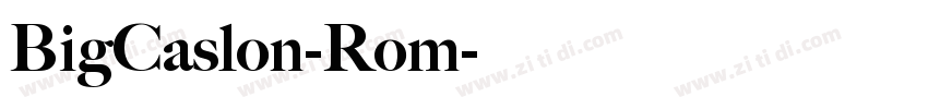 BigCaslon-Rom字体转换