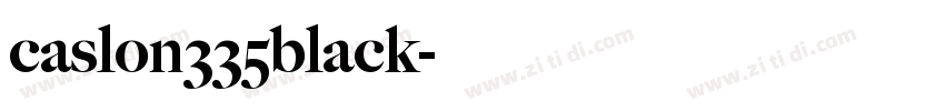 caslon335black字体转换