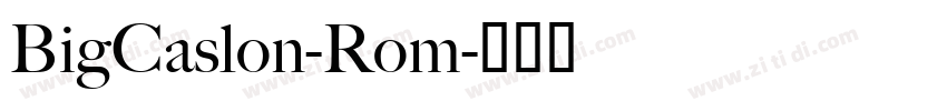 BigCaslon-Rom字体转换