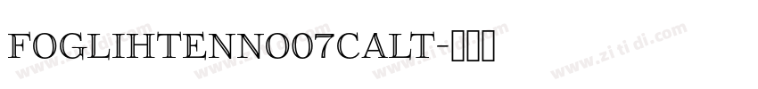 FoglihtenNo07calt字体转换