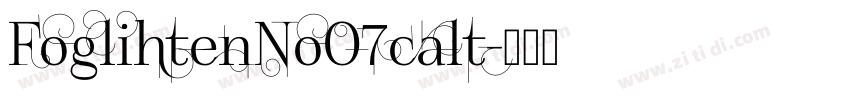 FoglihtenNoO7calt字体转换